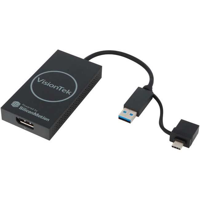 VISIONTEK, Adaptateur USB Vt80 vers Displayport, alimenté par bus 4K 30 Hz USB-C/Usb-3.0