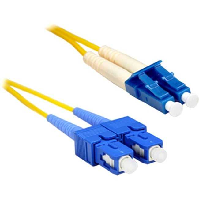 Composants ENET, Inc., Cab-Sm-Lcsc-1M compatible Cisco - 1M Lc/Sc Duplex monomode 9/125 Os1 ou meilleur câble de raccordement à fibre jaune 1 mètre Lc-Sc testé individuellement
