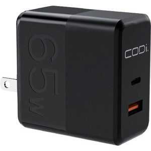 CODI, Chargeur mural USB-C Pd 65W, Charge rapide USB-A 3.0