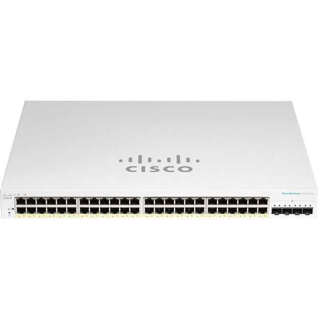 RÉSEAUX D'ENTREPRISE CISCO, Cisco Business 220 Series Cbs220-48T-4X - Switch - Intelligent - 48 X 10/100/1000 + 4 X 10 Gigabit Sfp+ (liaison montante) - Montable en rack