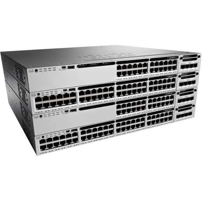 RÉSEAUX D'ENTREPRISE CISCO, Cisco Catalyst 3850-12S-S - Switch - L3 - Géré - 12 X Gigabit Sfp - Bureau, Montable en rack