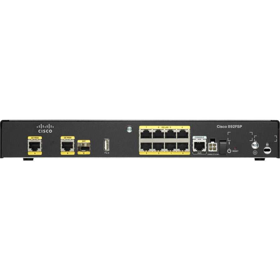 Cisco Systems, Inc., Routeur de sécurité Ethernet Gigabit Cisco 892Fsp avec SFP C892Fsp-K9-Rf