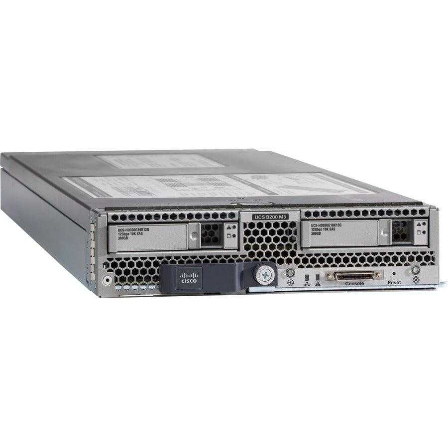 Cisco, Serveur lame Cisco B200 M5 UCSB-B200M5-RSV1D - 2 x Intel Xeon 6254 3,10 GHz - 64 Go de RAM - 240 Go SSD - (1 x 240 Go) Configuration SSD - Contrôleur SAS 12 Gb/s