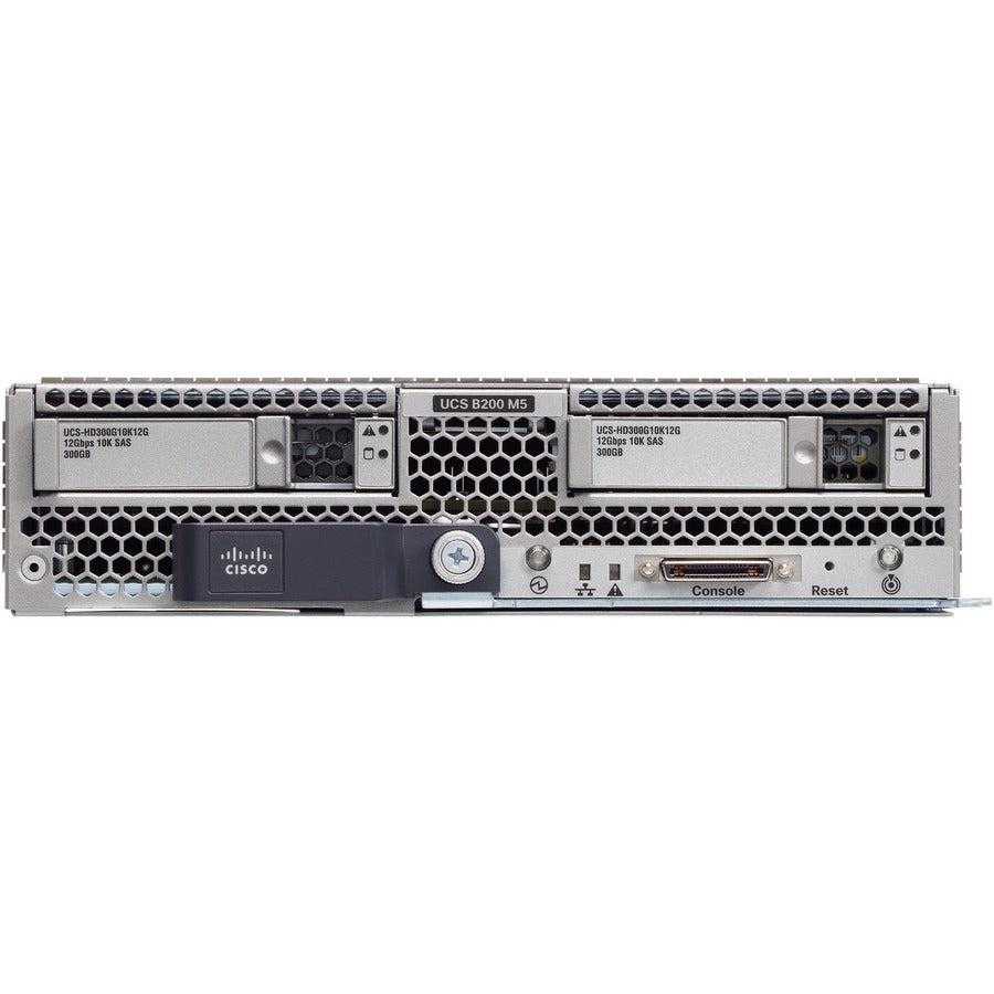 Cisco Systems, Inc., Serveur lame Cisco B200 M5 UCSB-B200M5-RSV1D - 2 x Intel Xeon 6254 3,10 GHz - 64 Go de RAM - 240 Go SSD - (1 x 240 Go) Configuration SSD - Contrôleur SAS 12 Gb/s