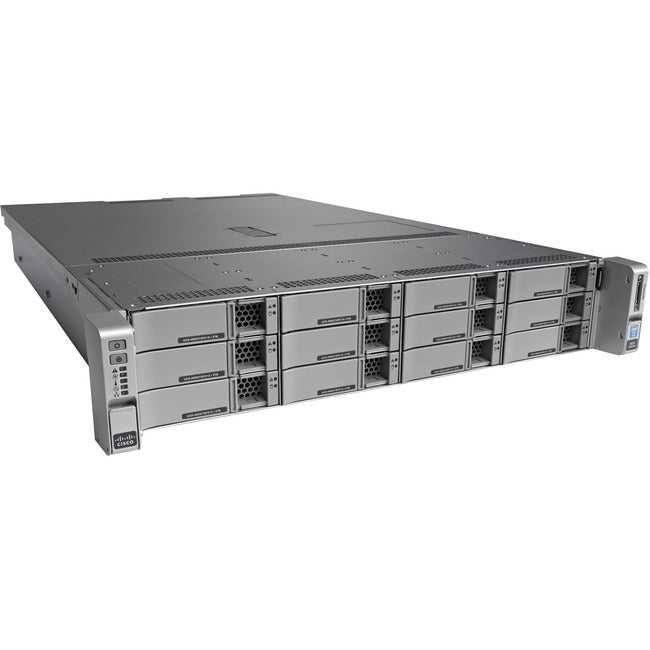 Cisco Systems, Inc., Serveur rack Cisco C240 M4 2U - Intel Xeon E5-2650 V4 2,20 Ghz - 256 Go de RAM - 12 Gb/S Sas, contrôleur Serial Ata