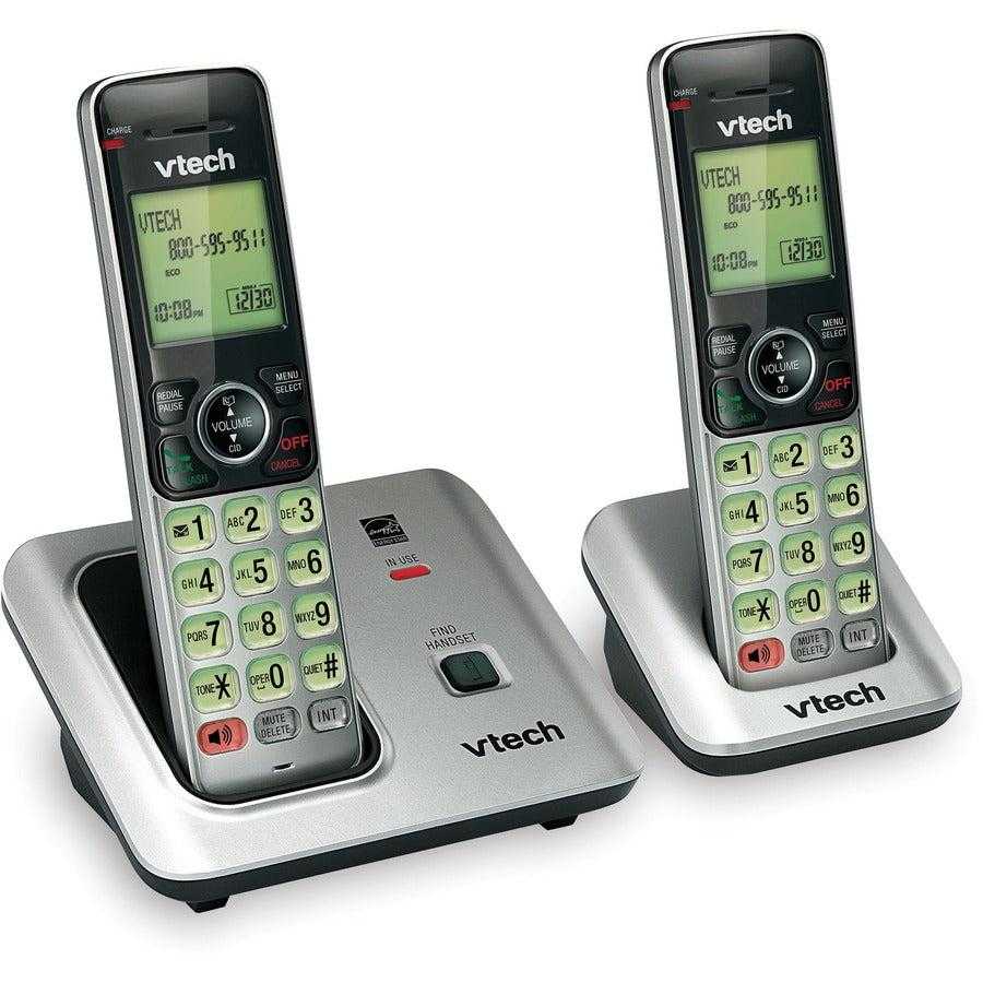 VTech Holdings, Ltd., Téléphone sans fil Vtech Cs6619-2 Dect 6.0 - Noir, Argent
