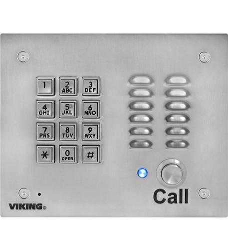 Viking Électronique, VoIP en acier inoxydable résistant au vandalisme VK-K-1700-IP